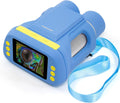 Kids Microscope and Telescope Double Lens, Portable Handheld Microscope Binoculars, Digital Camera and Video Microscope Kit, 2 LCD Blue C8769