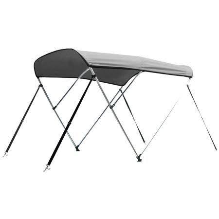 Grey 3 Bow Bimini Boat Tops with 1 inch Aluminum Frame Q571762