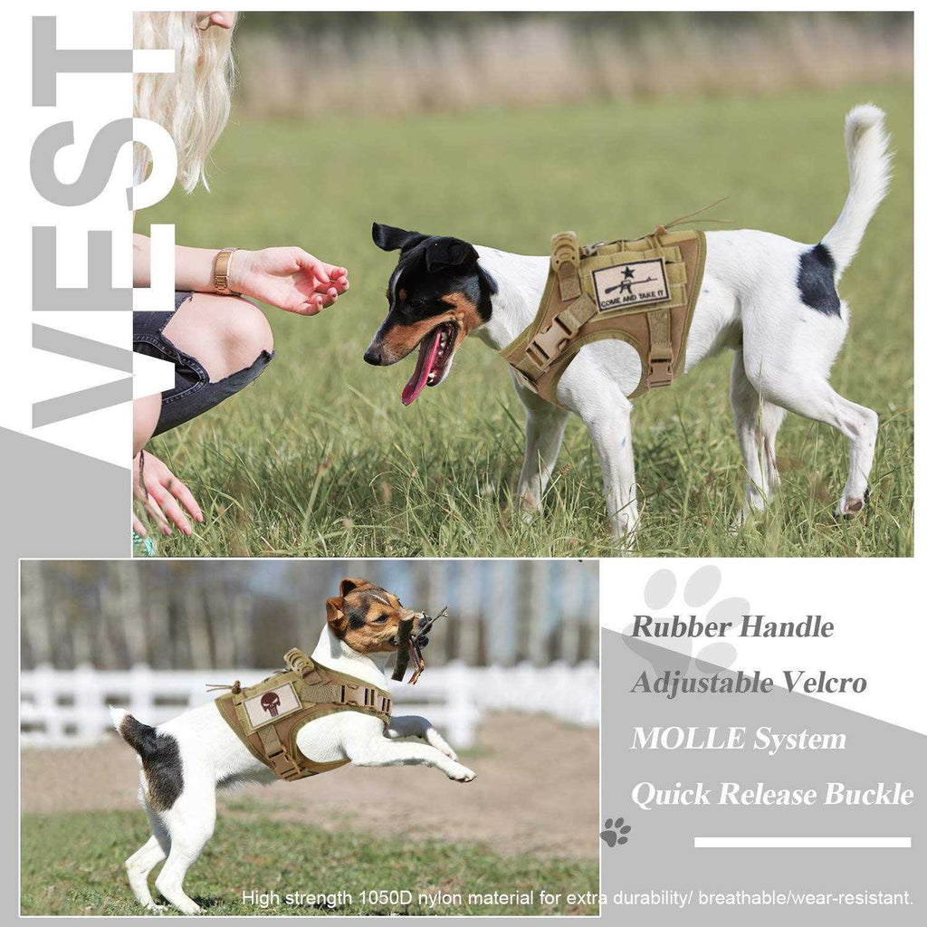 Adjustable Tactical Dog Harness with Rubber Handle D16417