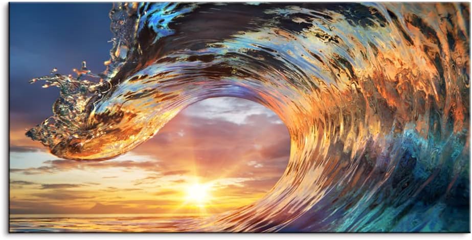 Blue Sea Sailboat Canvas Wall Art 30x20 G631945
