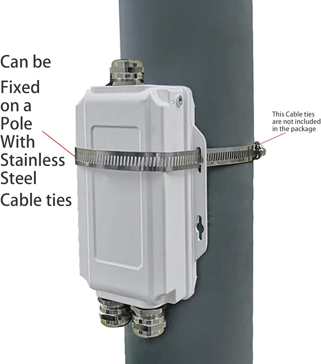 2 Port Outdoor Gigabit PoE Extender Repeater, 45W*2 PoE Output, Aluminium Housing IP67 Waterproof F876155