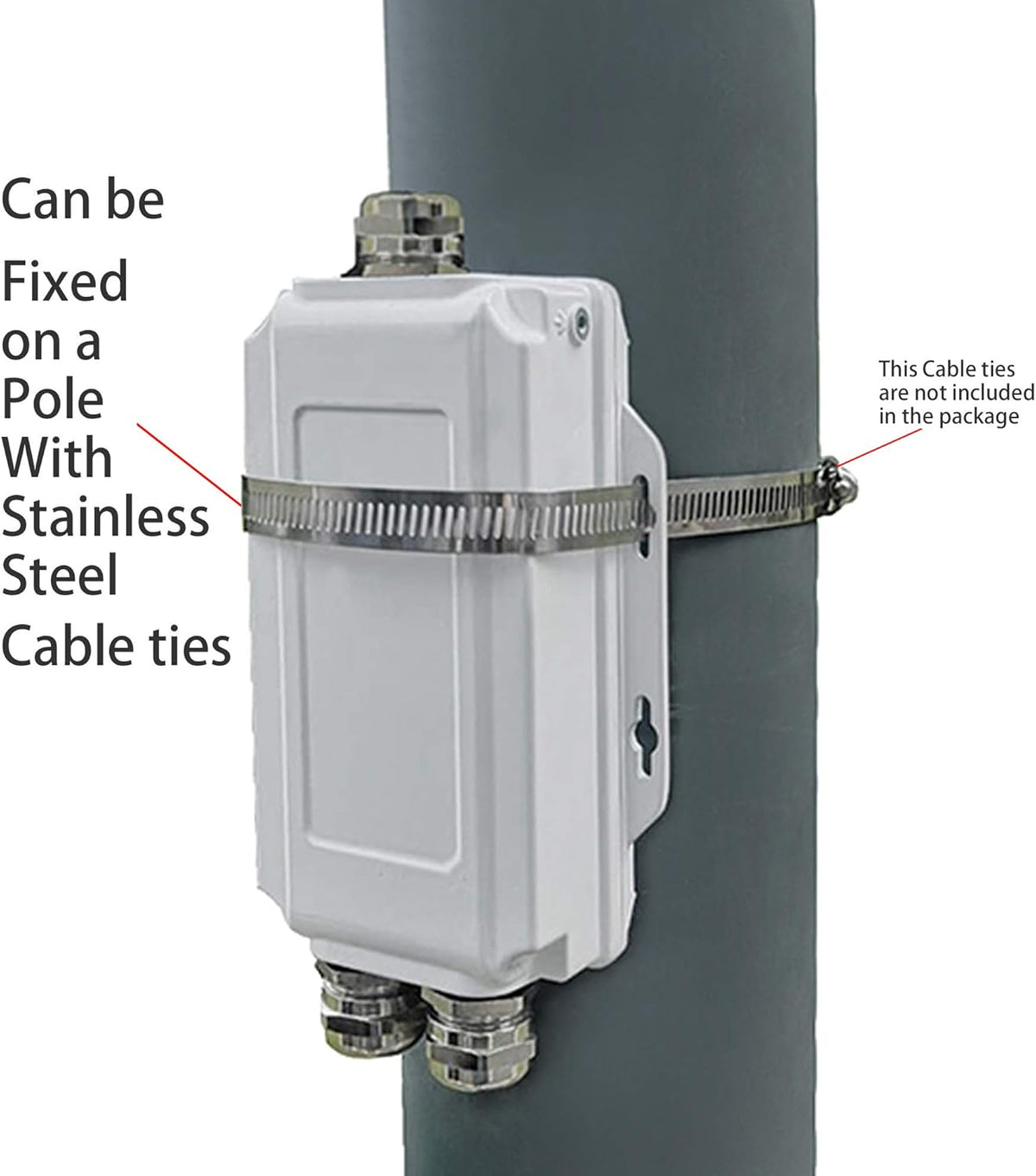 2 Port Outdoor Gigabit PoE Extender Repeater, 45W*2 PoE Output, Aluminium Housing IP67 Waterproof F876155