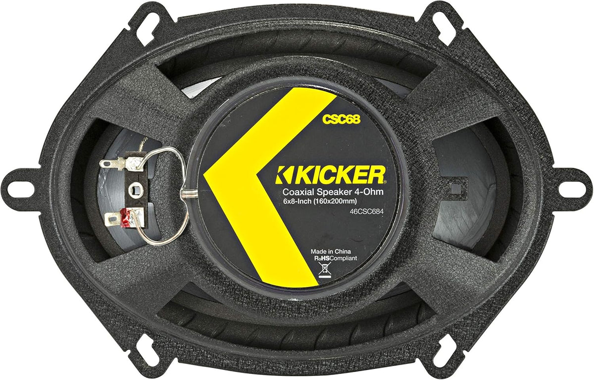 6 x 8 Inch Car Audio System Speaker, Black (2 Pack) I675389
