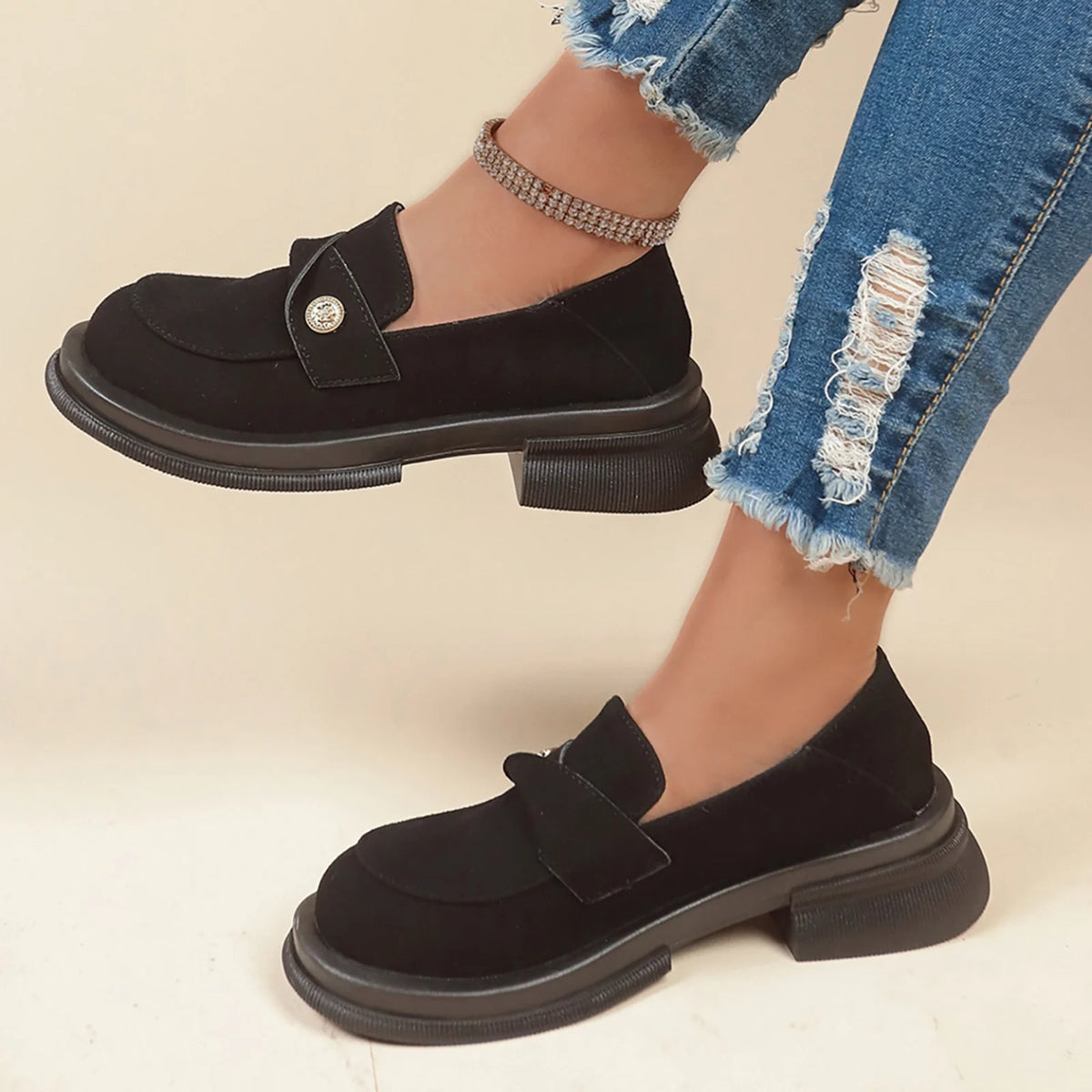 Black Casual Sandals H2328
