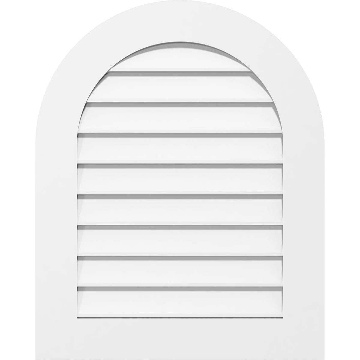 32x22W x 22x22H Round Top Surface Mount PVC Gable Vent U904