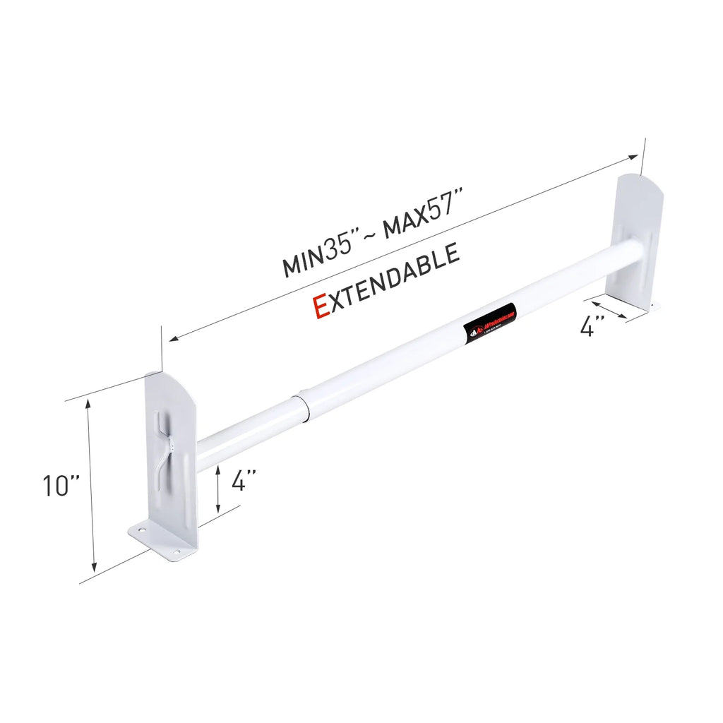 Matte White Adjustable Steel Cross Bars Pickup Truck Cap Rack System S5935