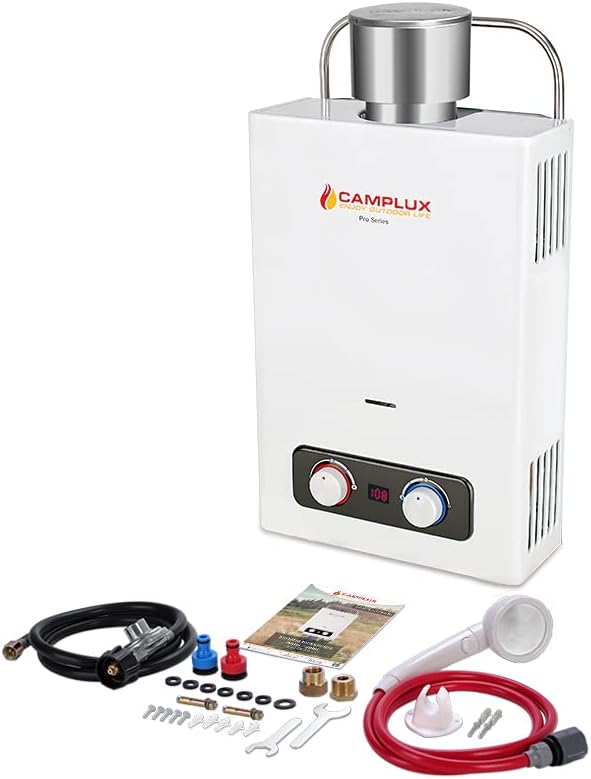 1.58 GPM Outdoor Propane Tankless Water Heater with S/S Rain Cap D2201