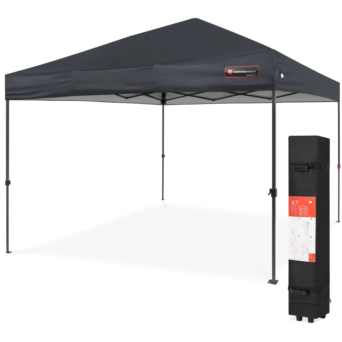 10x10ft Pop Up Canopy Tent with Wheeled Carry Case R4052