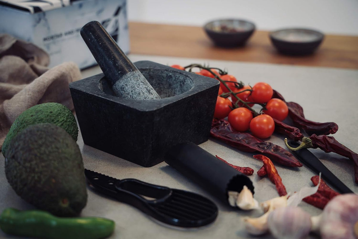 Large Granite Mortar and Pestle Set, Pack of 2 N806