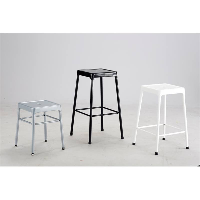 Black Steel Guest Stool F255114