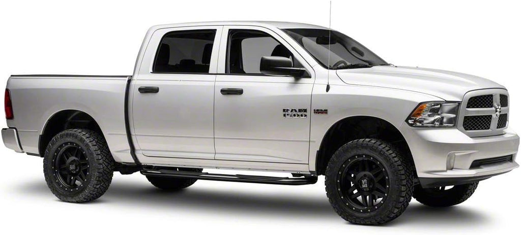 Black 4-Inch Oval Bent End Side Step Bars C748