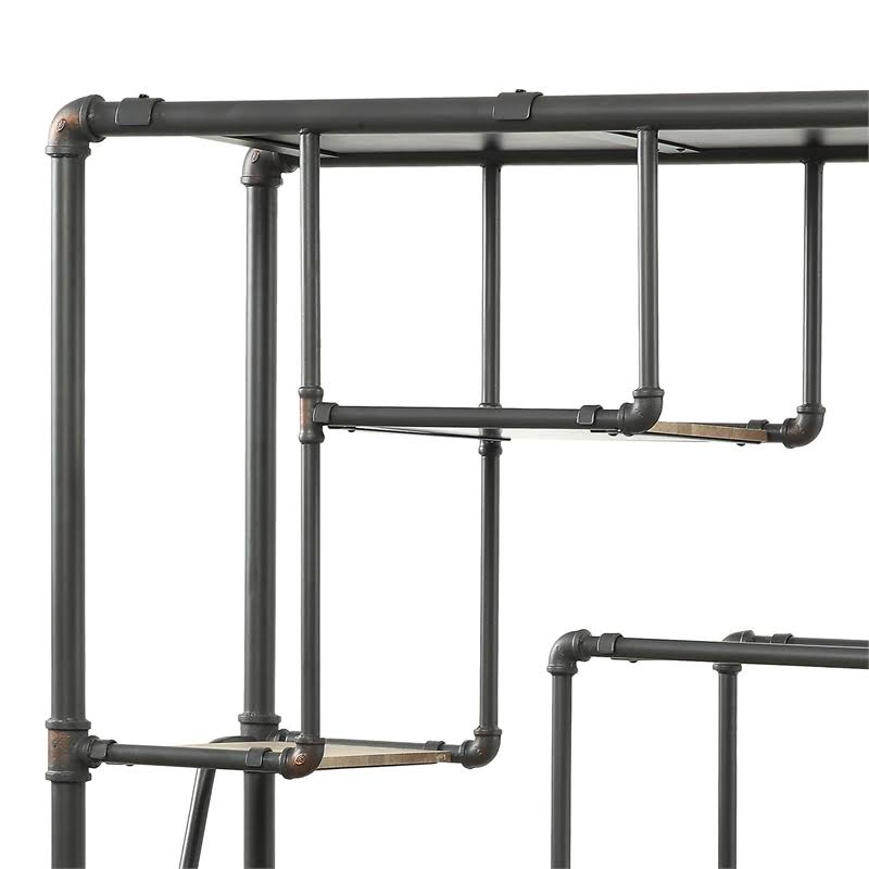 Sand Black Metal Bookcase Y4600