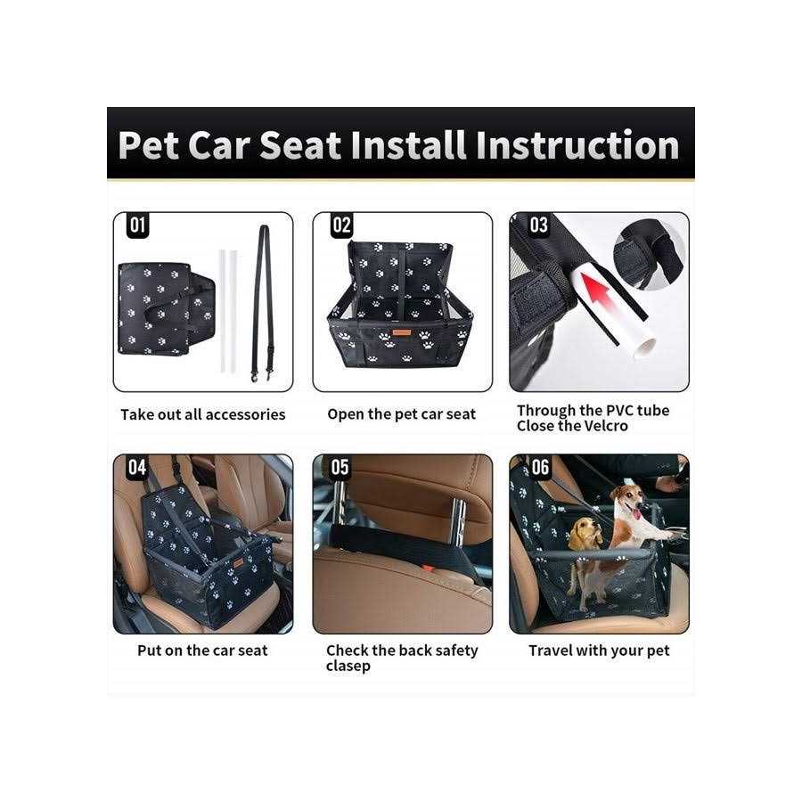 Portable Dog Booster Car Seat with Safety Leash Q88118