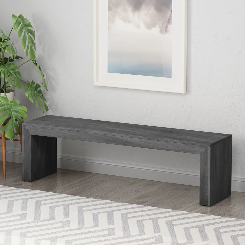 Rustic Acacia Wood Dining Bench K5165