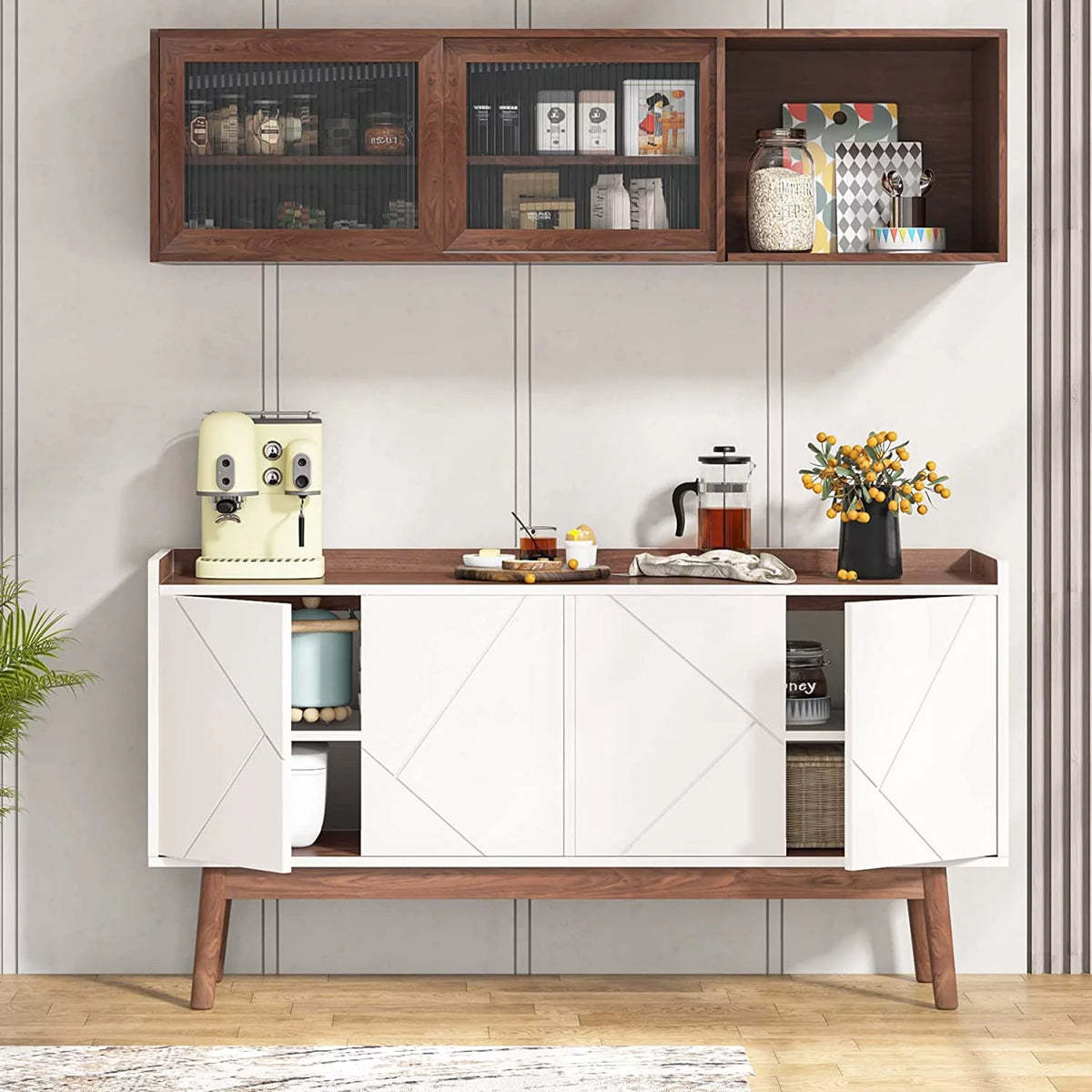 55" Buffet Cabinet with Storage and Doors T9041