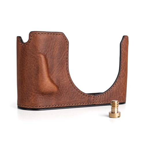 Genuine Leather Camera Case with Bottom Hole D33077