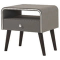 16" 1-drawer Wood Curved Edge Nightstand F912