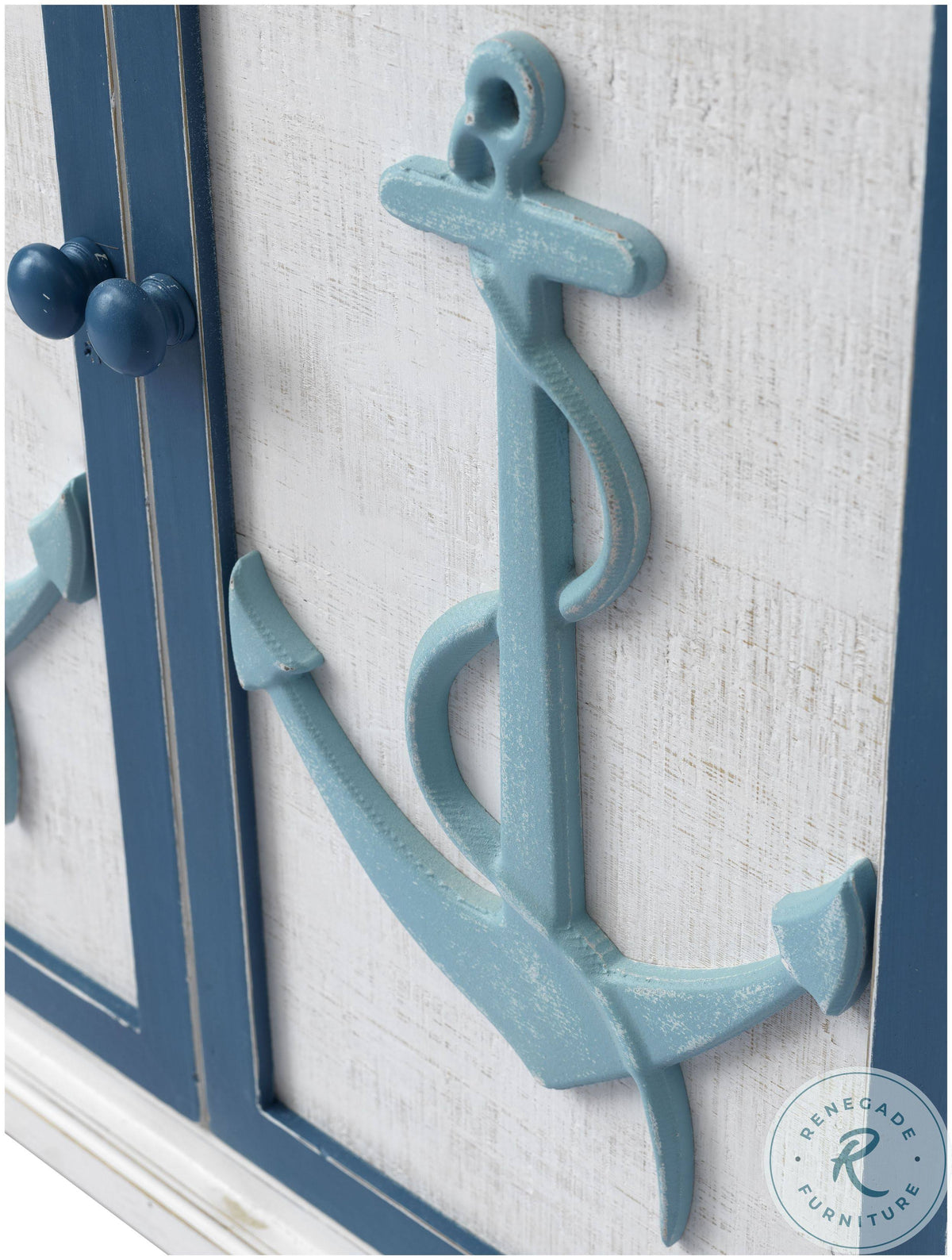 Blue White Two Door Cabinet C85850