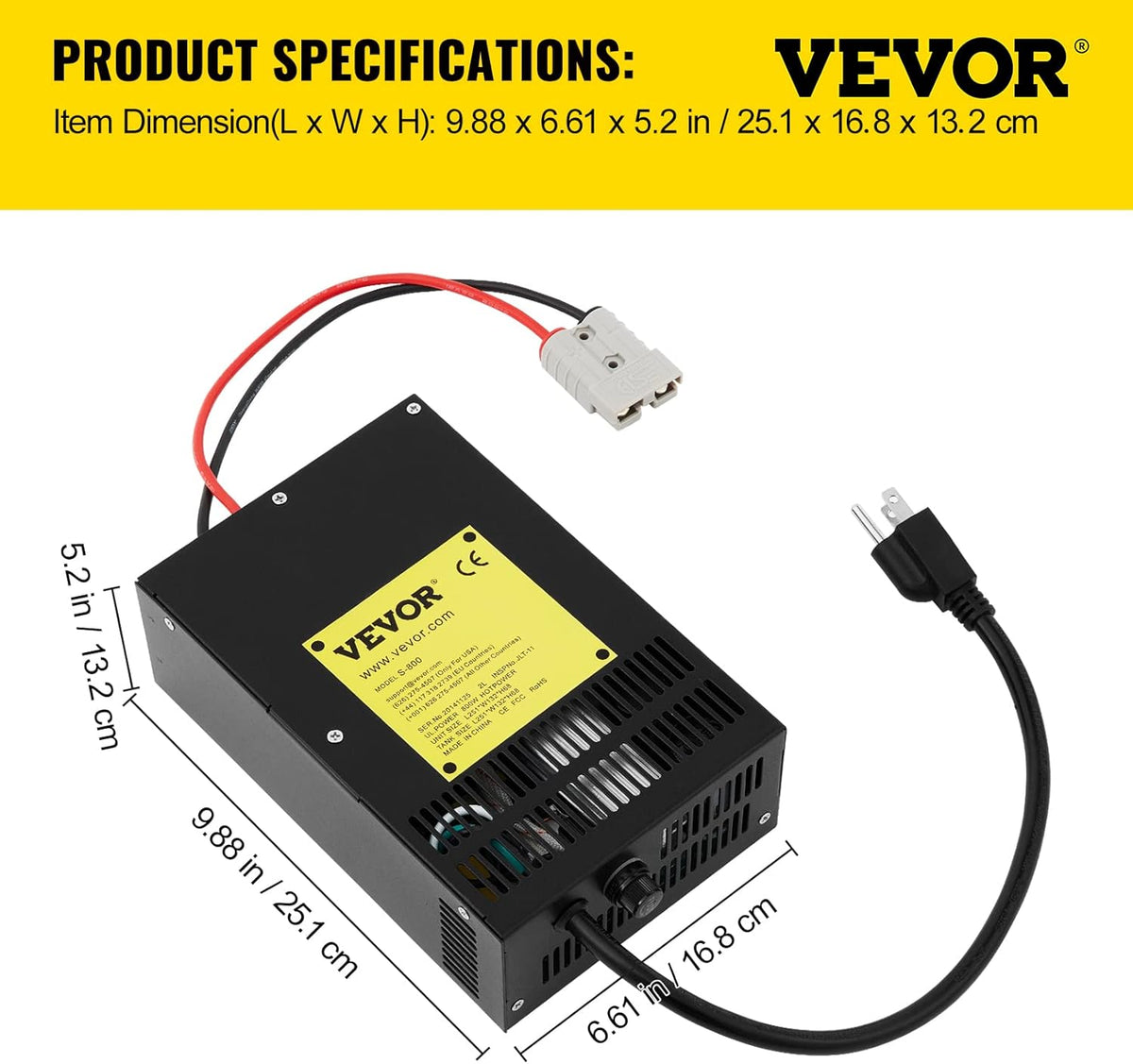 RV Power Converter Charger 800W 45 Amp U1711