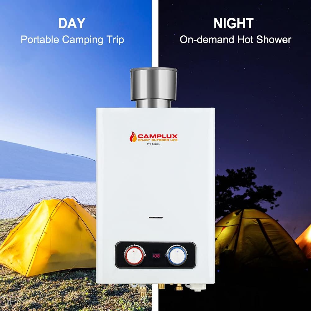 1.58 GPM Outdoor Propane Tankless Water Heater with S/S Rain Cap D2201