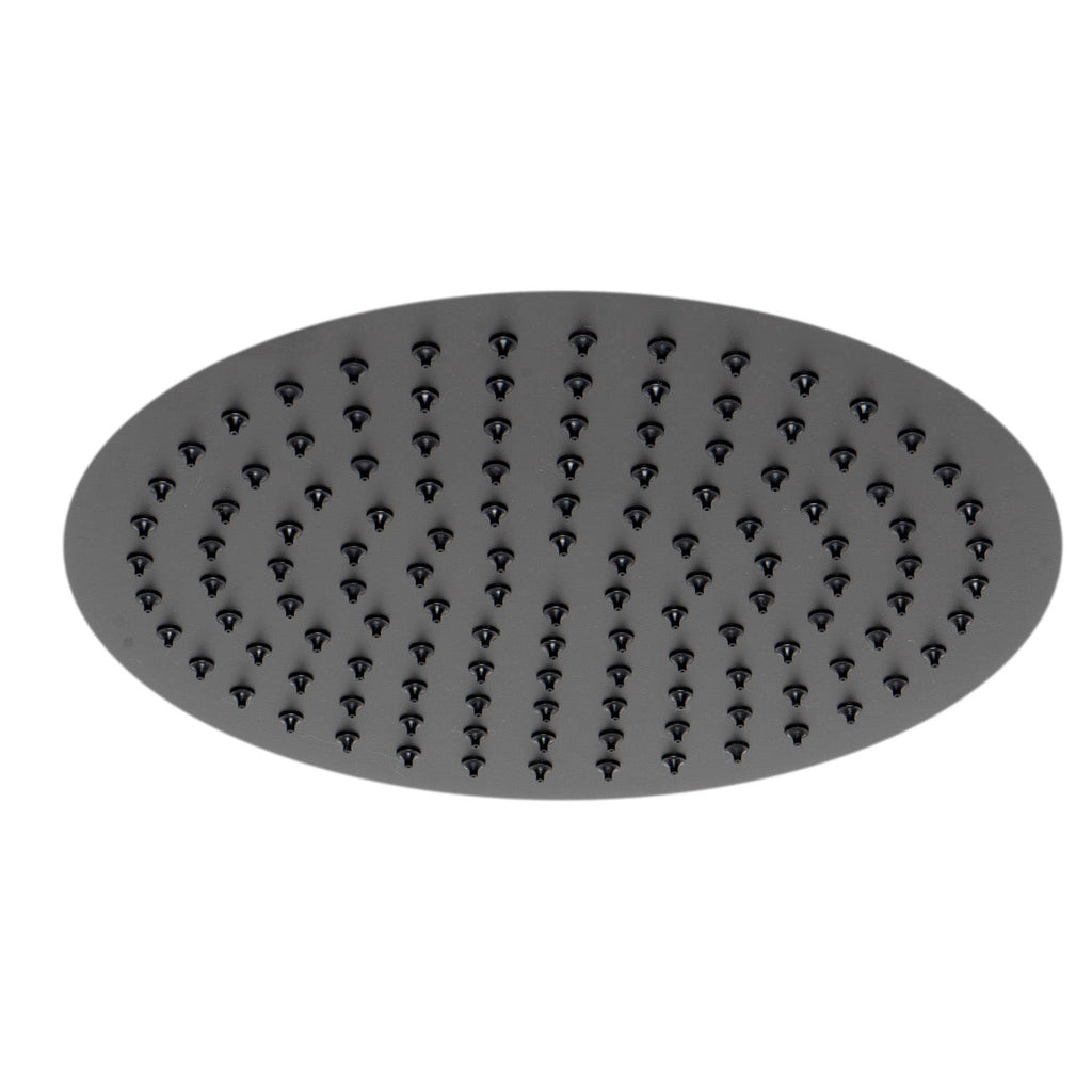 Matte Black Stainless Steel Round Rain Shower Head Z6400