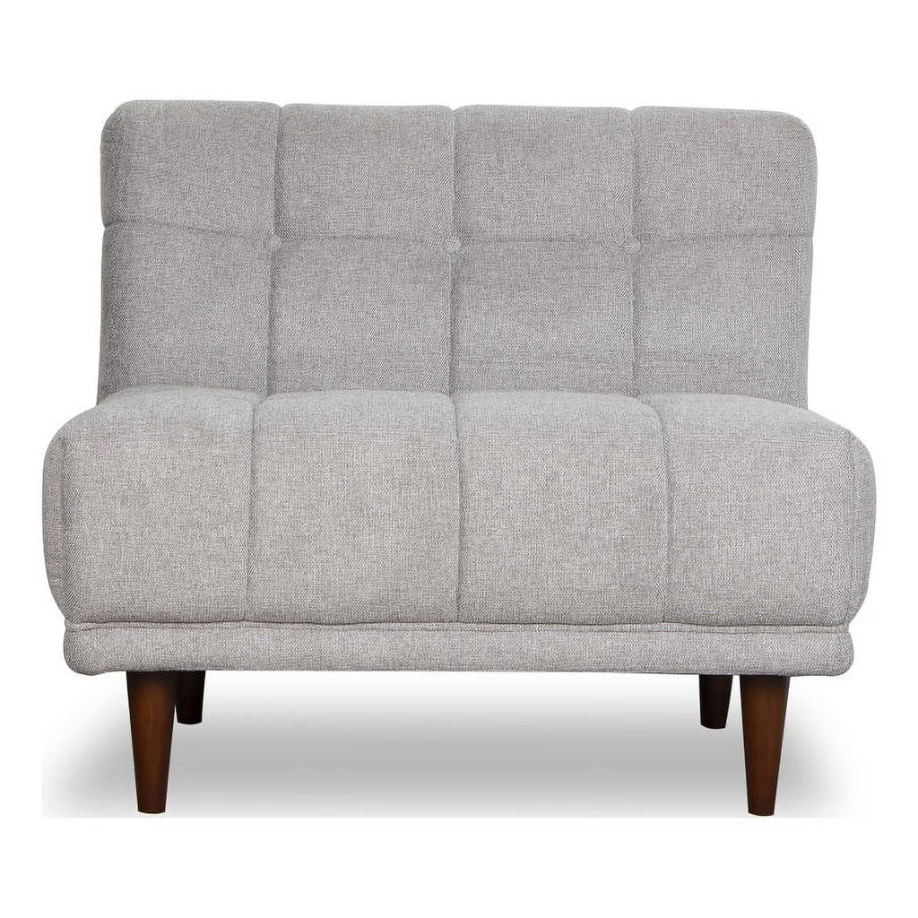 Armless Light Gray Fabric Lounge Chair C919305