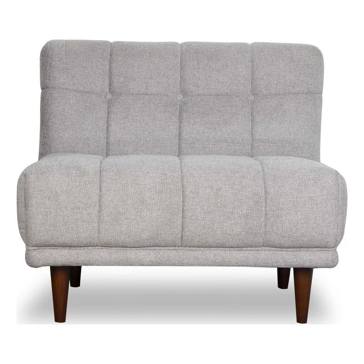 Armless Light Gray Fabric Lounge Chair C919305
