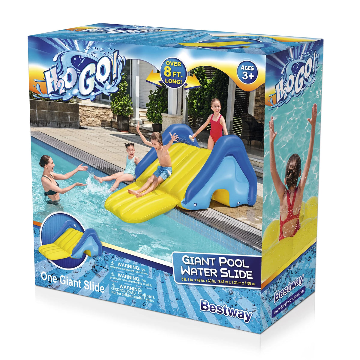 Giant Inflatable Pool Water Slide with Built-In Sprinkler N606