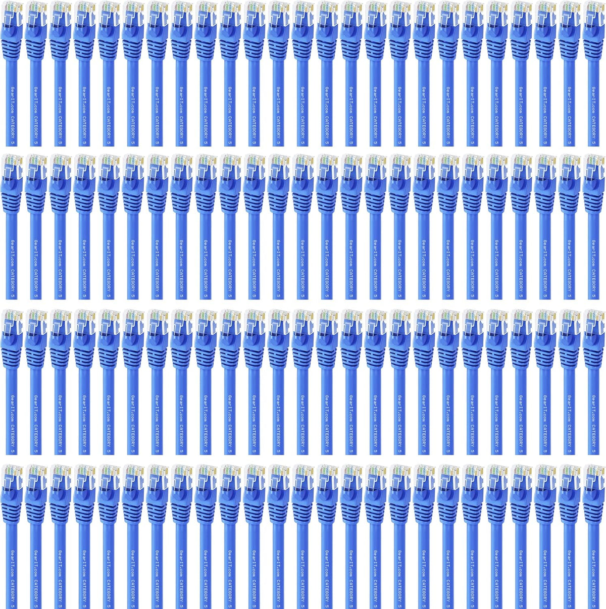 100-Pack Blue Cat5e Ethernet Patch Cable 1 Foot G79111