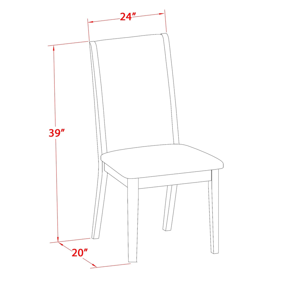 5-Piece Rectangular Dinette Set with 4 Parson Dining Chairs A325515