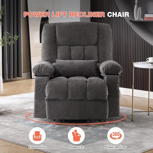 Power Lift Recliner Chair with Vibration Massage and Lumbar Heating I70358