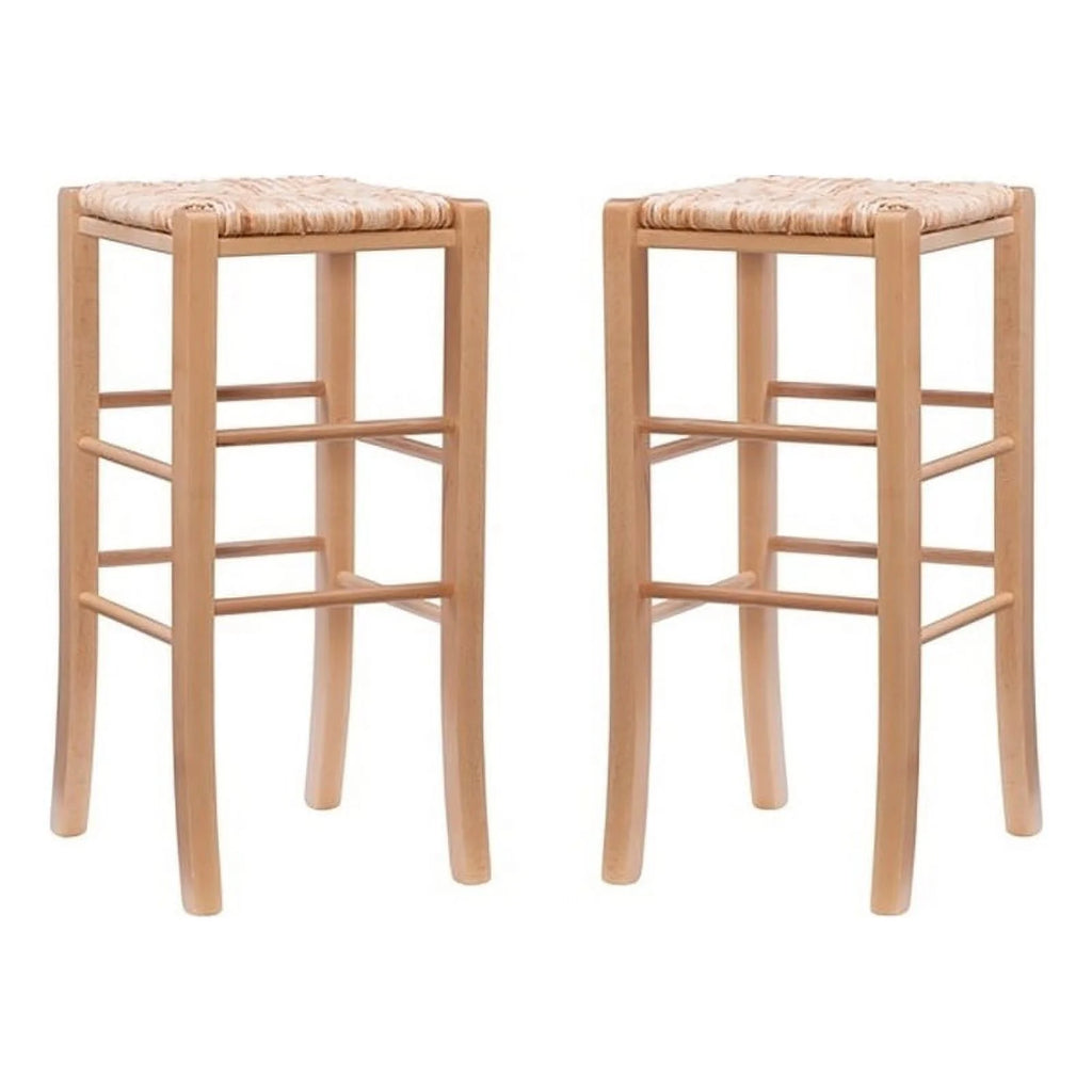 29.15" Traditional Wood Backless Bar Stool D6768