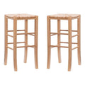 29.15" Traditional Wood Backless Bar Stool D6768