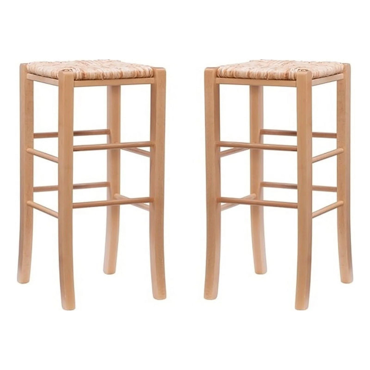 29.15" Traditional Wood Backless Bar Stool D6768