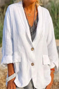 Solid Turn-back Collar Outerwear T79360