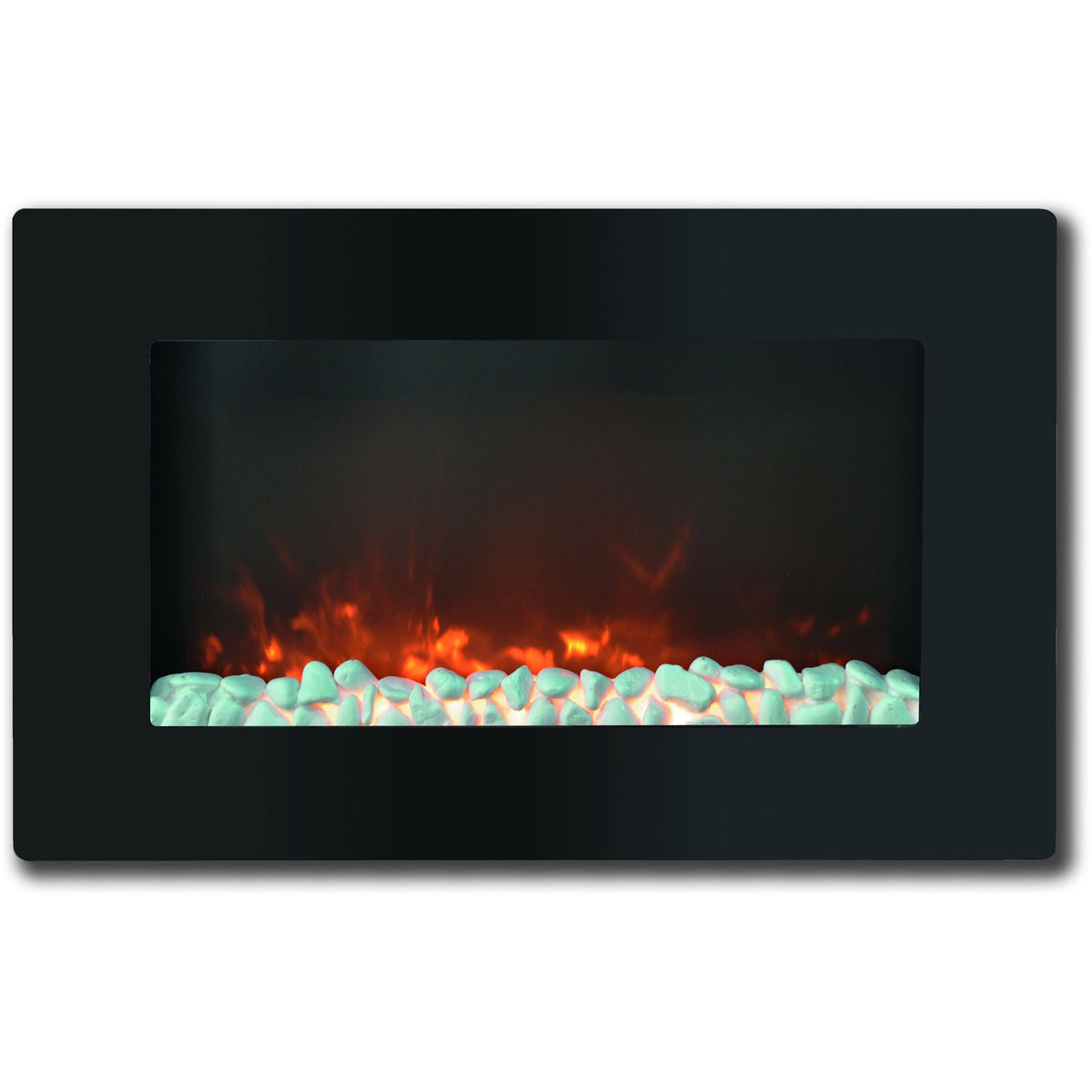 30x22 Wall Mount Electronic Fireplace with Crystal Rocks I9346
