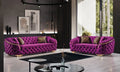 Purple Velvet Sofa & Loveseat S2954