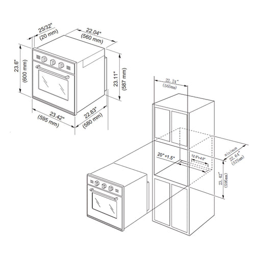 24 in. 2.3 Cu. ft. Single Gas Wall Oven N52402