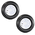 2-Pack Trailer Tires ST175/80D13 LRC 5 Lug White Spoke S8948