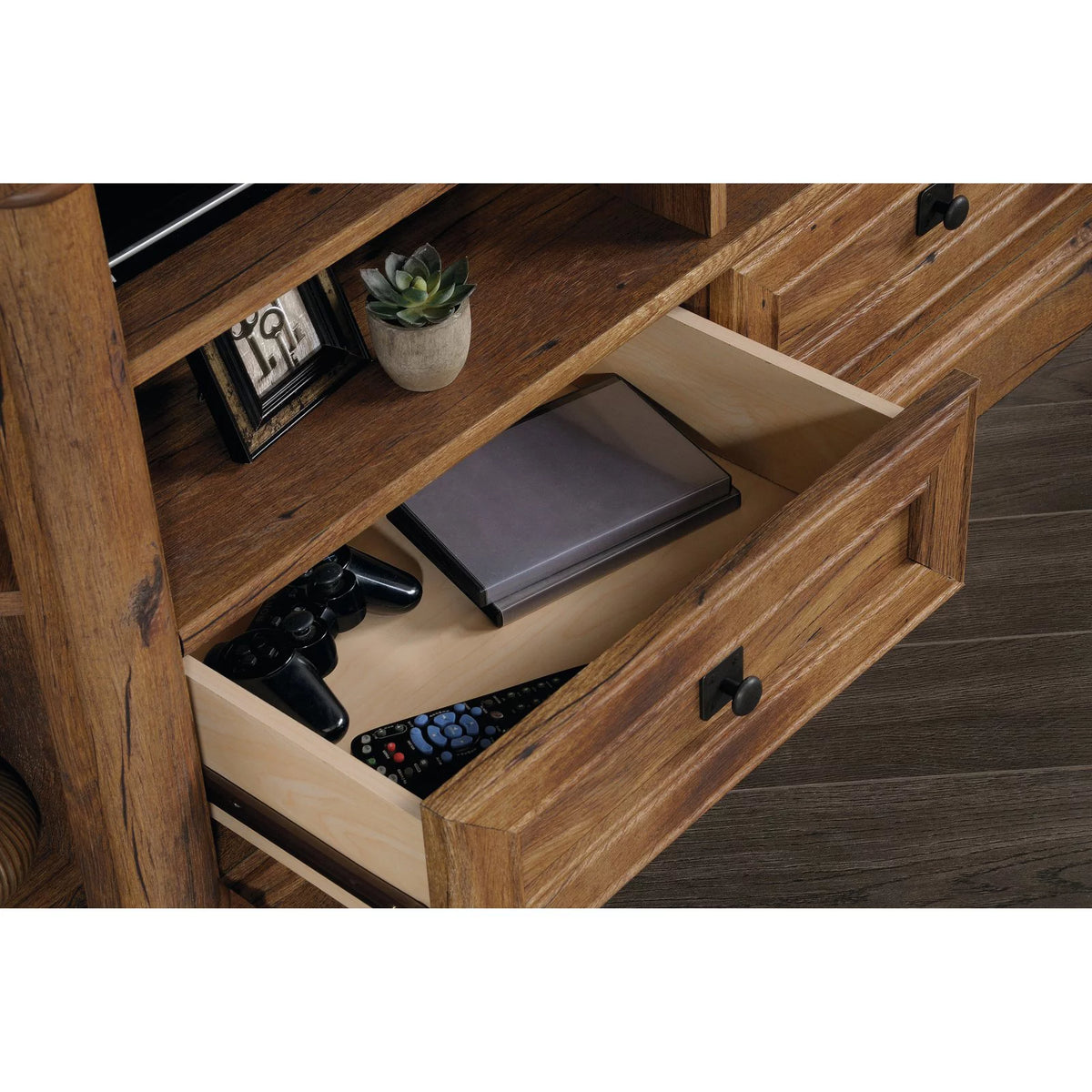 Vintage Oak Corner TV Stand H963