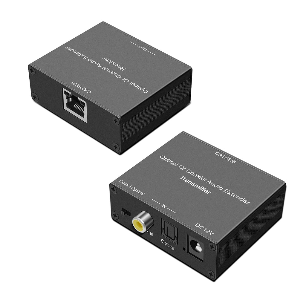 Optical/Coaxial Digital Audio Extender over Cat5E/6 Cable up to 990' (300m) I829