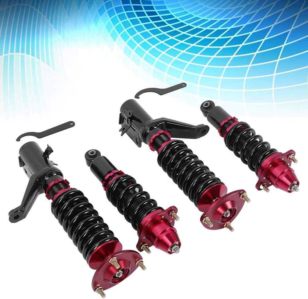 2 Front + 2 Rear Metal Damper Strut Coilover Suspension Kit F363602