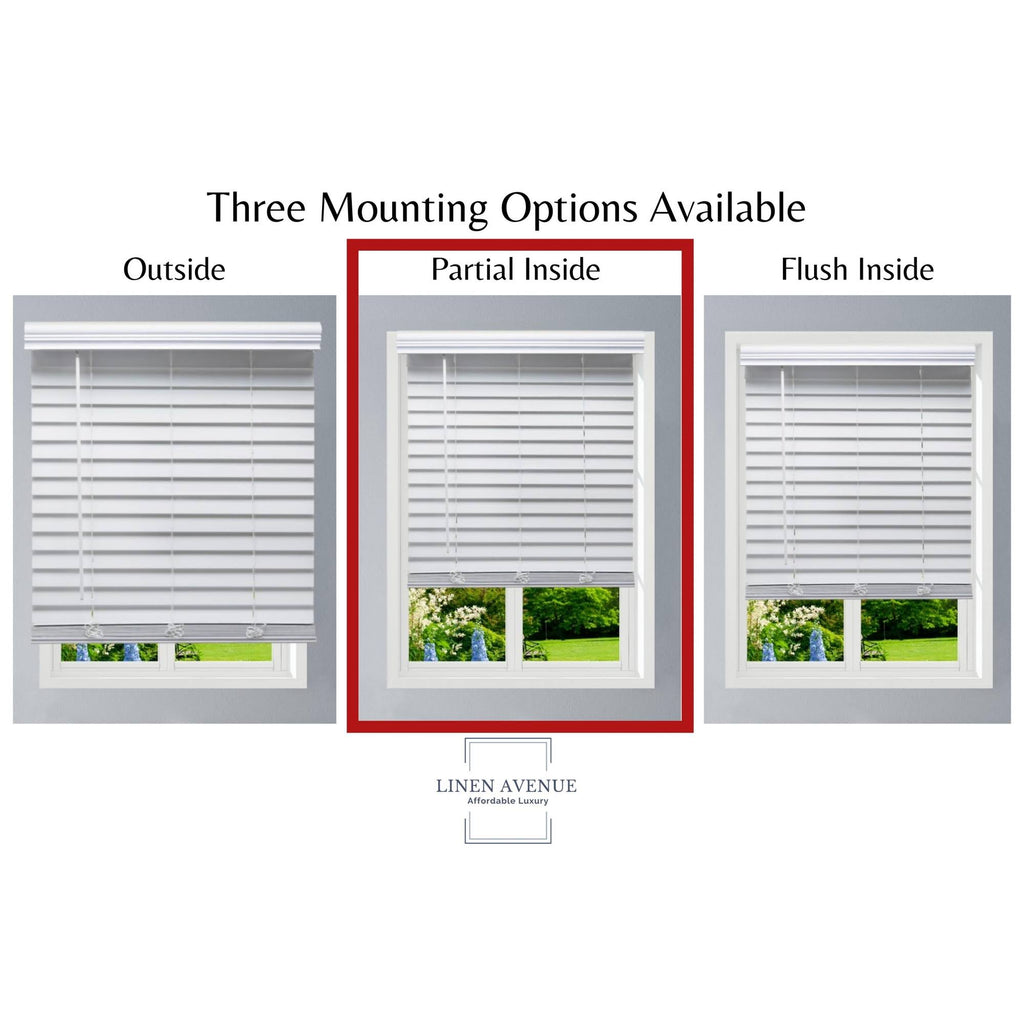 White 68.5 W x 60 H Faux Wood Blinds Q98621