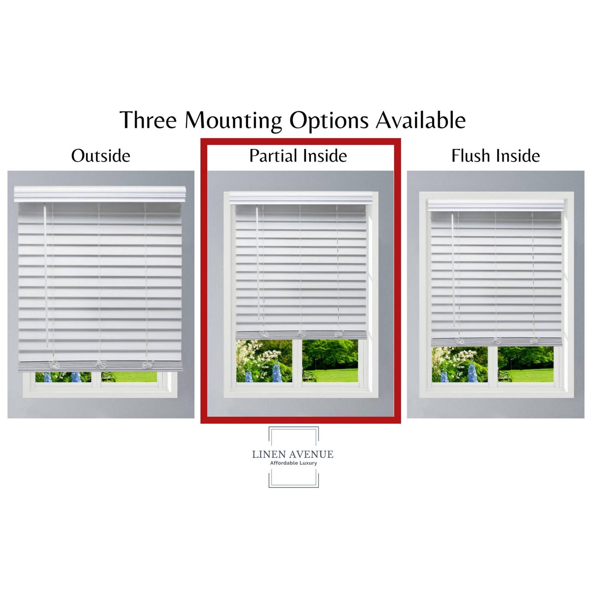 White 68.5 W x 60 H Faux Wood Blinds Q98621