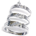 14K Gold Engagement Wedding Ring Bridal Set Trio L8676