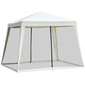 10' x 10' Folding Slant Leg Screened Canopy Tent with Mesh Sidewalls Z192