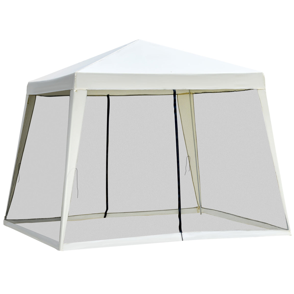 10' x 10' Folding Slant Leg Screened Canopy Tent with Mesh Sidewalls Z192
