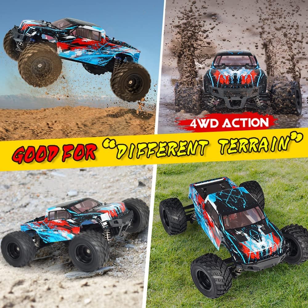 1:12 Scale 4x4 Off Road RC Monster Truck with 2 Rechargeable Batteries F13433