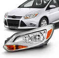 Chrome Trim Halogen Headlight Driver Left Pack of 2 H1900