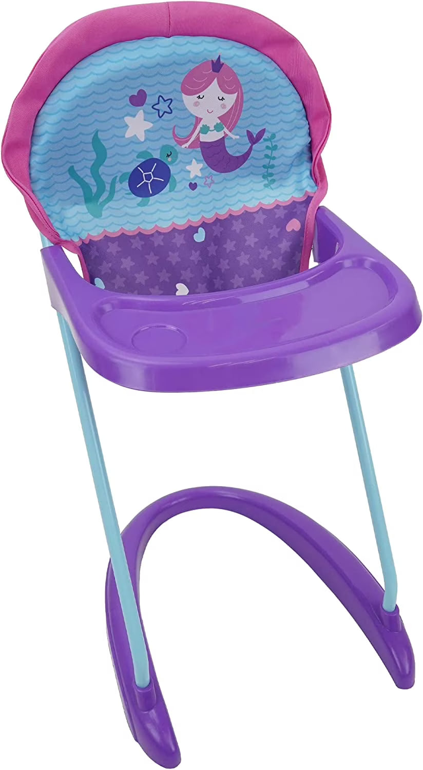 Mermaid Doll Highchair with Front Tray & Safety Harness D25364